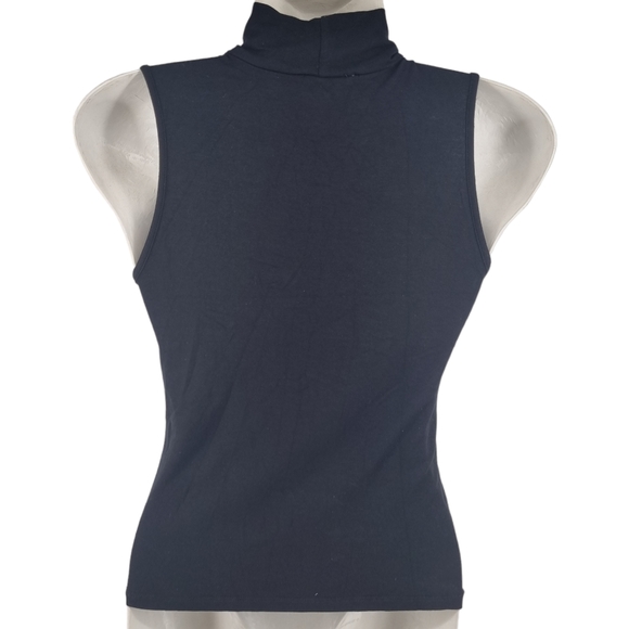 La Petite Francaise Sleeveless Mock Neck / Keyhole Shirt - Picture 5 of 8